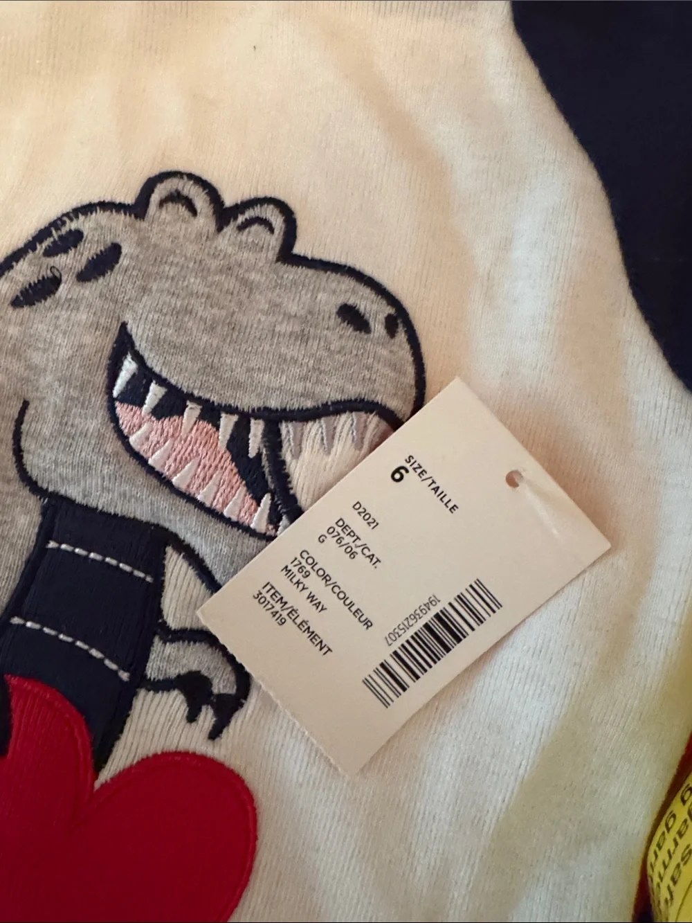Gymboree Navy, Red & Cream Dinosaur 'Be Mine' Pajama Set